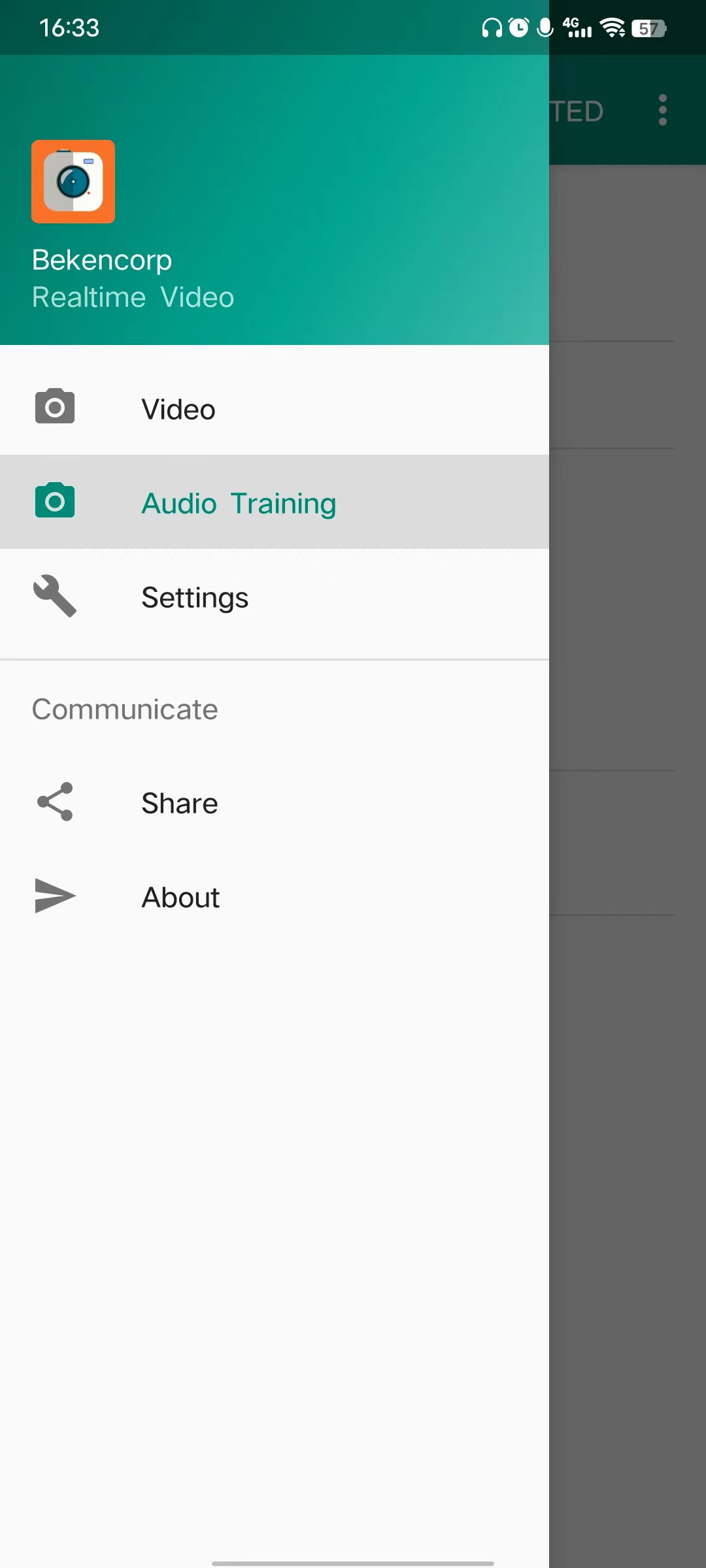 AEC parameter setting entry interface