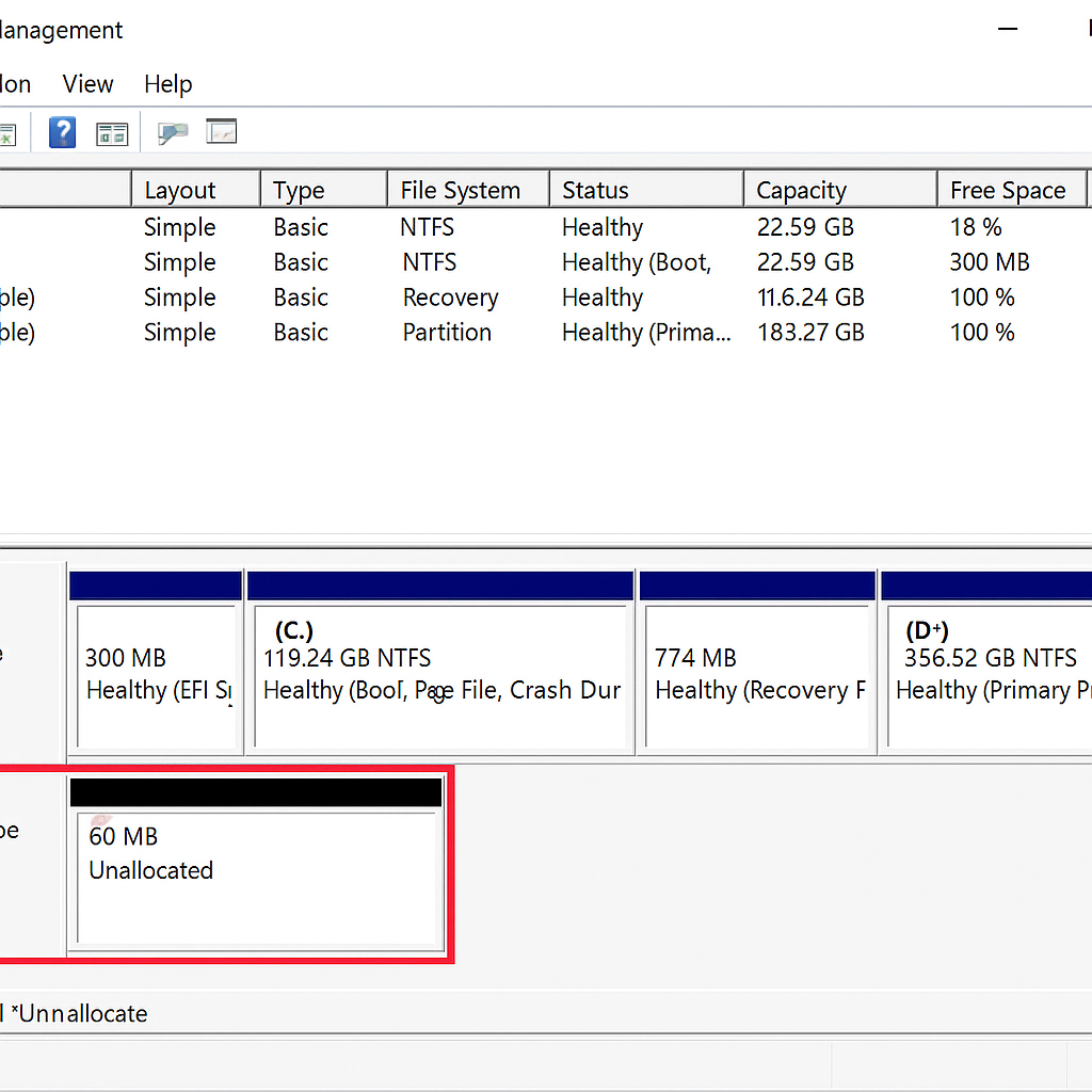 disk management windows.