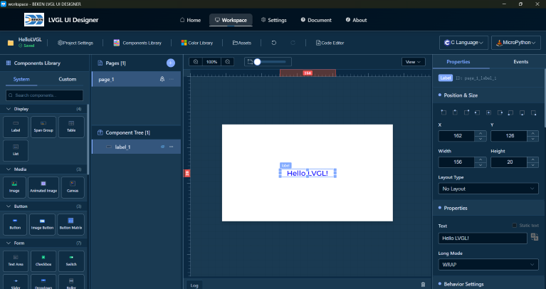 UI Designer Interface