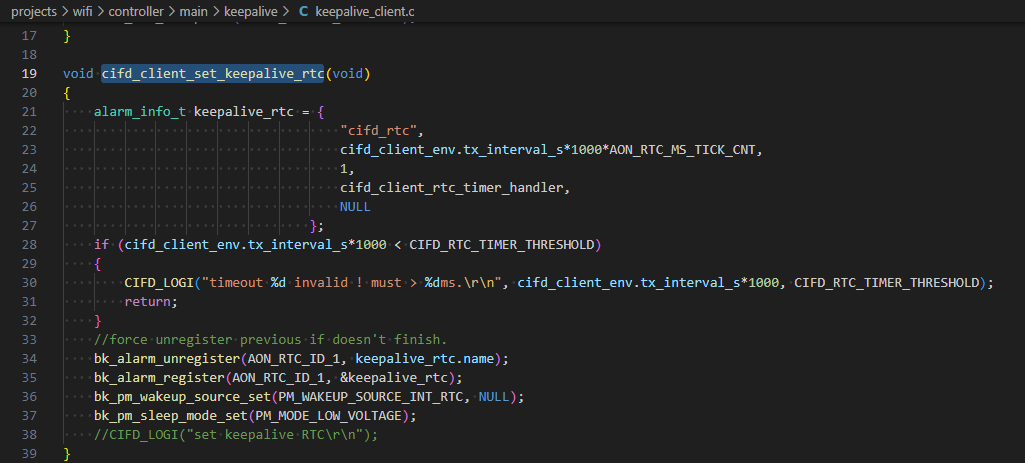 RTC Wake-Up Example Code